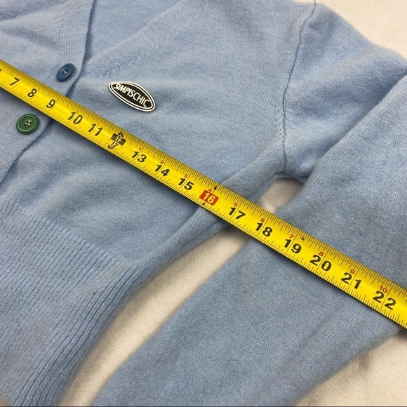 NWOT Cropped rainbow button wool blend sweater - Picture 3 of 7